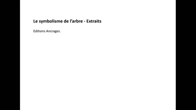 Vidéo Livre audio Le symbolisme de l'arbre, extraits