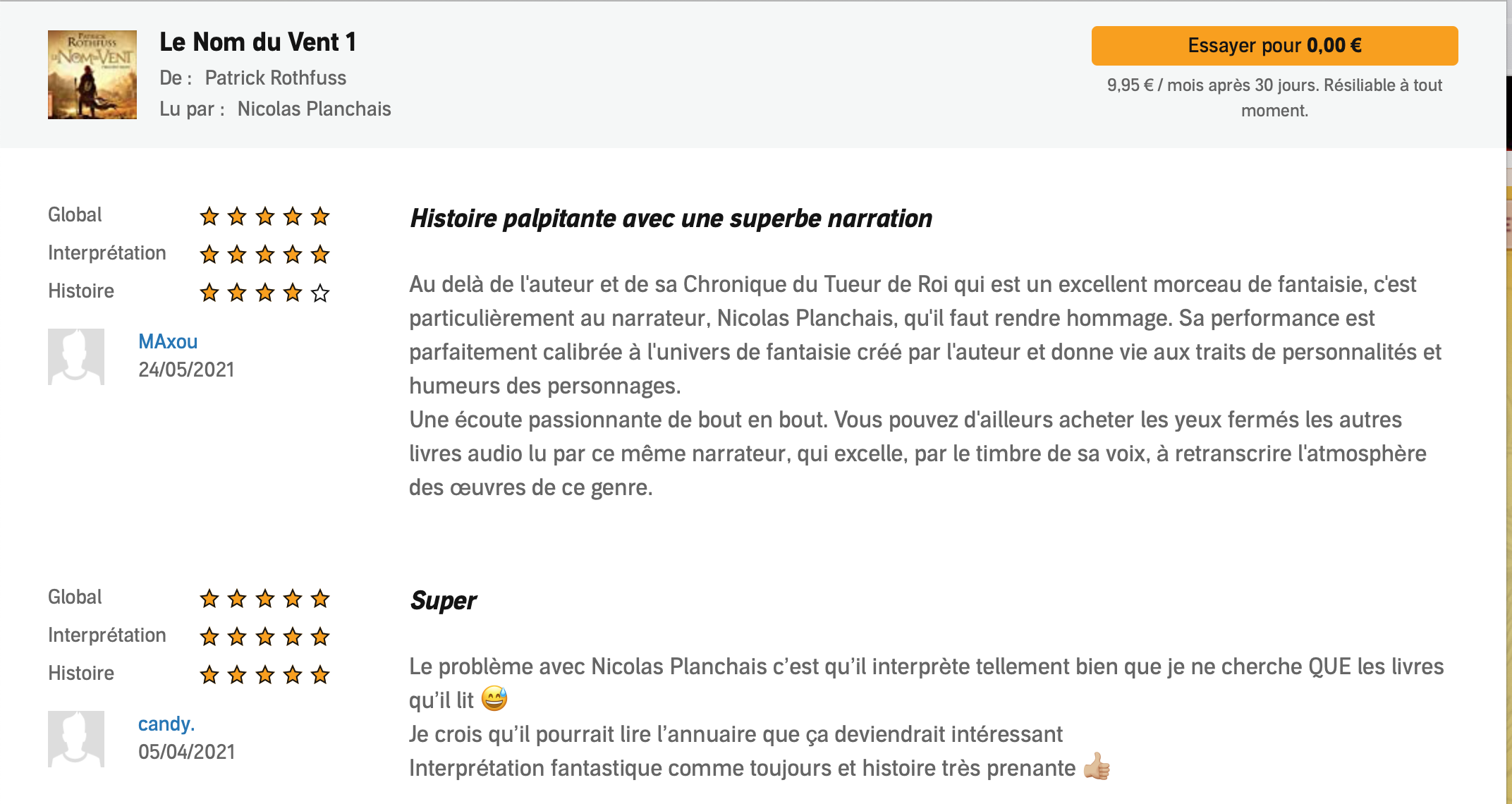 Image Témoignages Le Nom du Vent 1