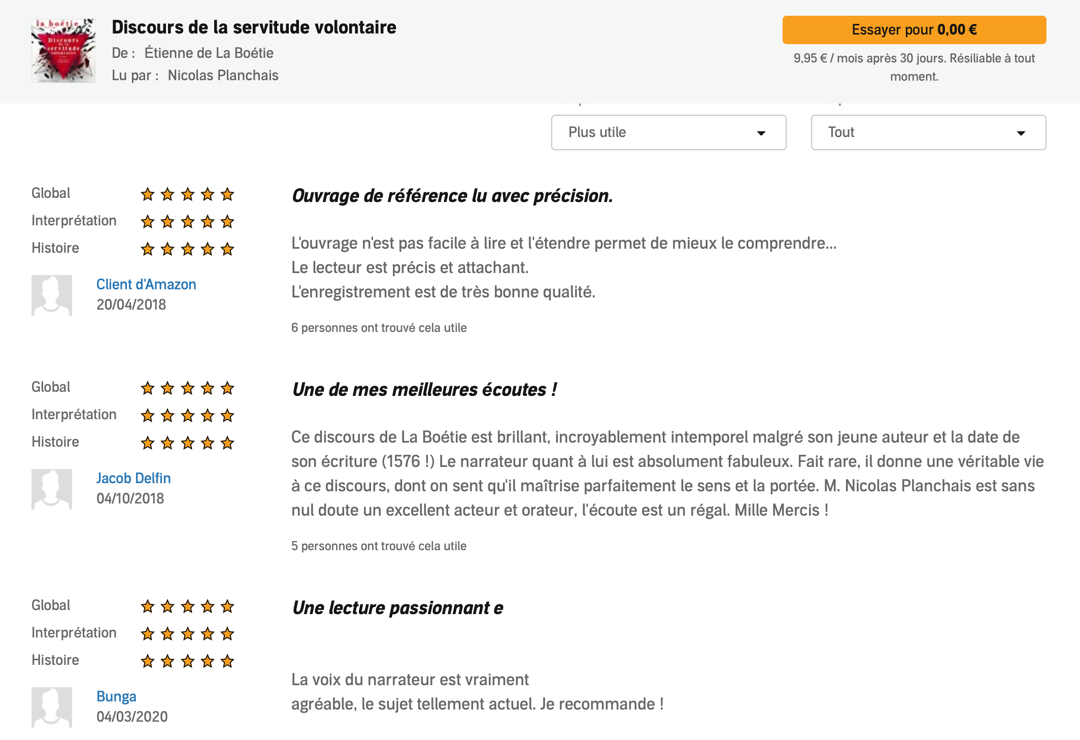 Image Témoignages Discours de la Servitude Volontaire