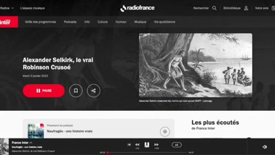 Vidéo Podcast France Inter-Rôle de Robinson Crusoë