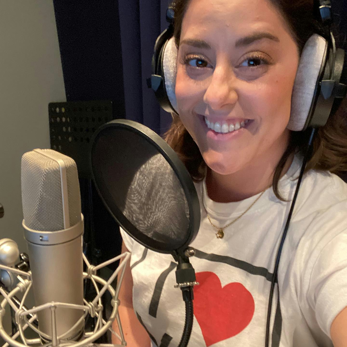 Image Stephanie Matard recording in Paris France 