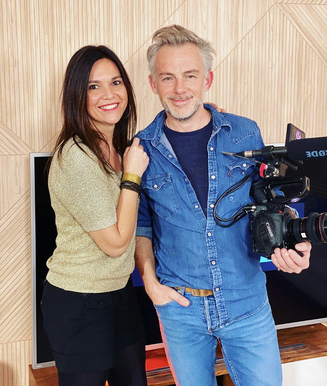 Image Photo Claire Le Floch tournage présentatrice