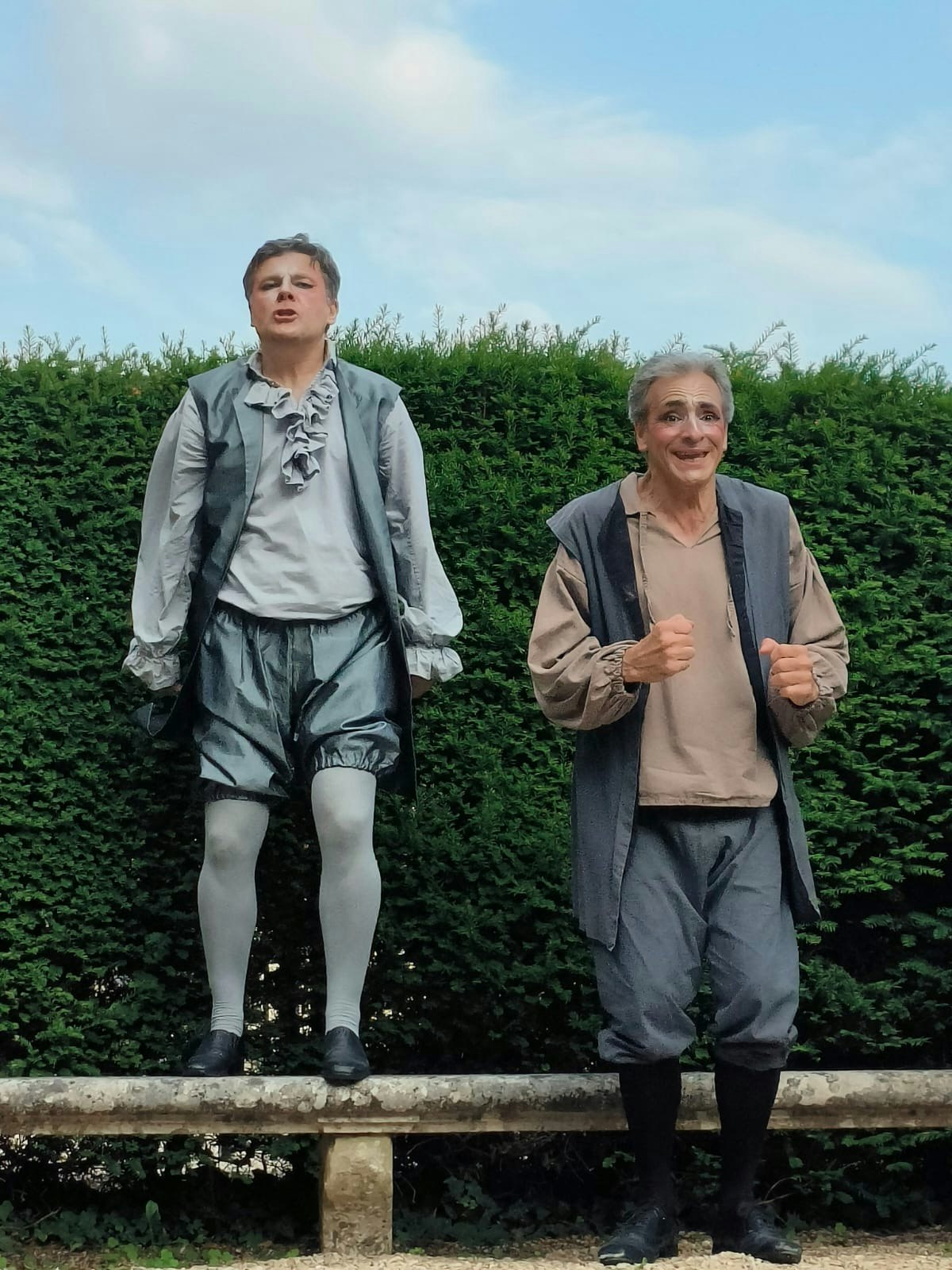 Image "Les 2 Pigeons" (fable de La Fontaine : potager du Roy à Versailles)