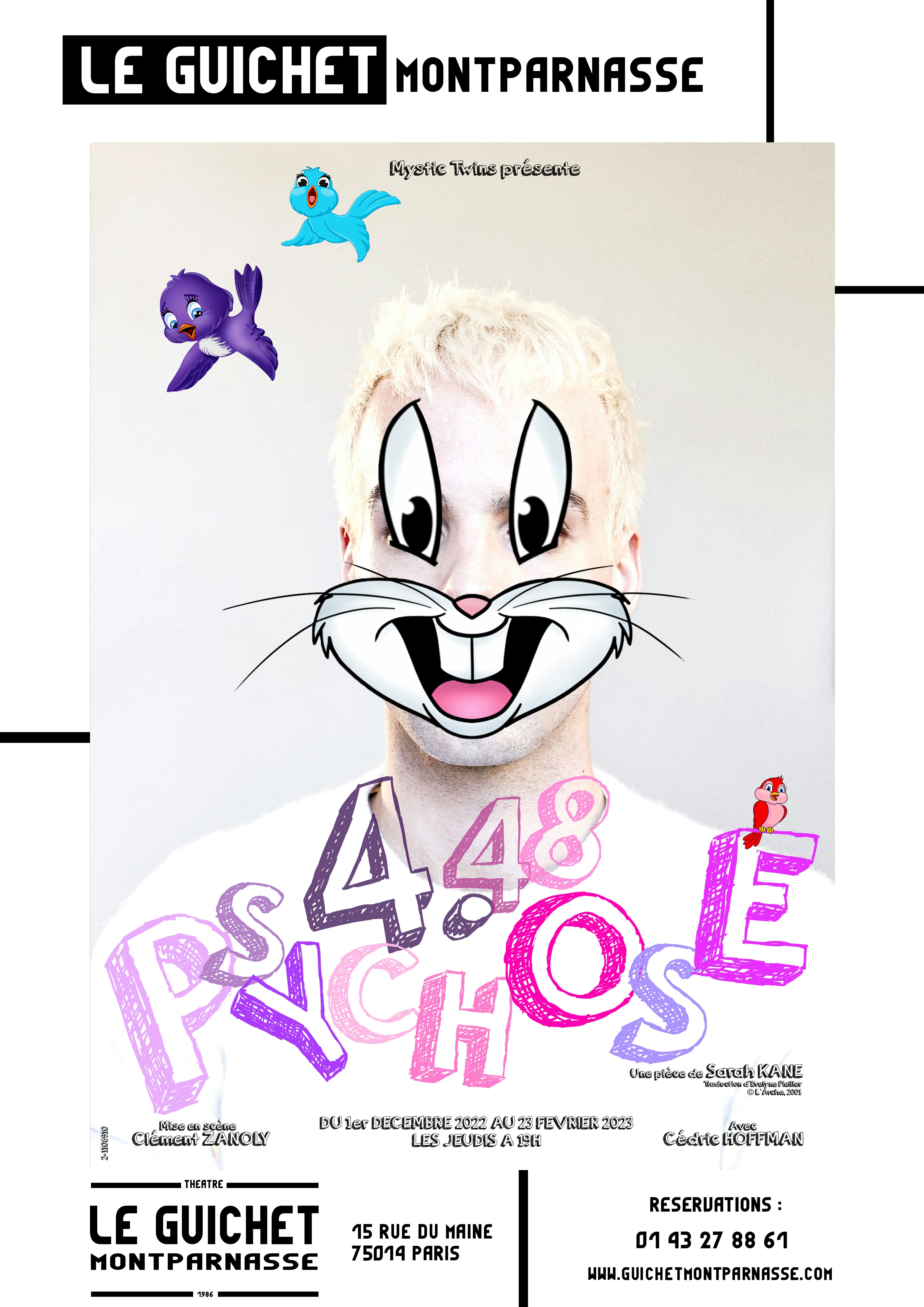 Image Ma voix dans la pièce "4.48 Psychose" au Guichet Montparnasse 