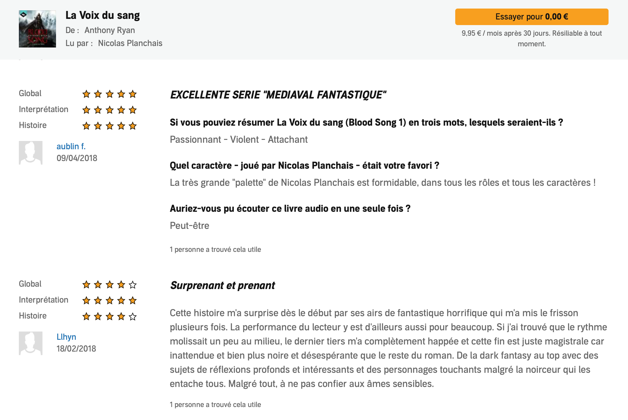 Image Témoignages La Voix du Sang 1 SUITE